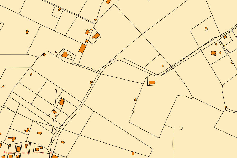 Mappa catastale del centro di Modica: particelle e fabbricati, cartografia Agenzia delle Entrate