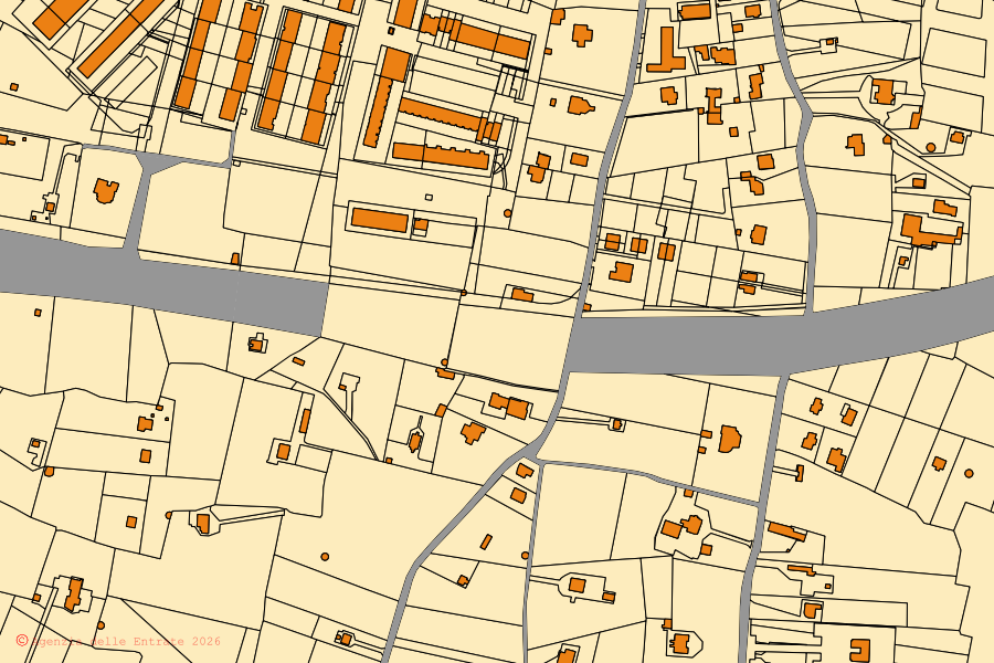 Mappa catastale del centro di Molfetta: particelle e fabbricati, cartografia Agenzia delle Entrate