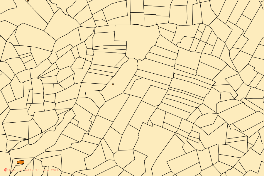 Mappa catastale del centro di Mombaruzzo: particelle e fabbricati, cartografia Agenzia delle Entrate