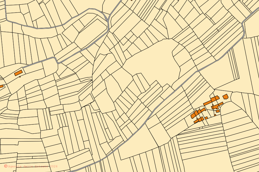 Mappa catastale del centro di Moncrivello: particelle e fabbricati, cartografia Agenzia delle Entrate