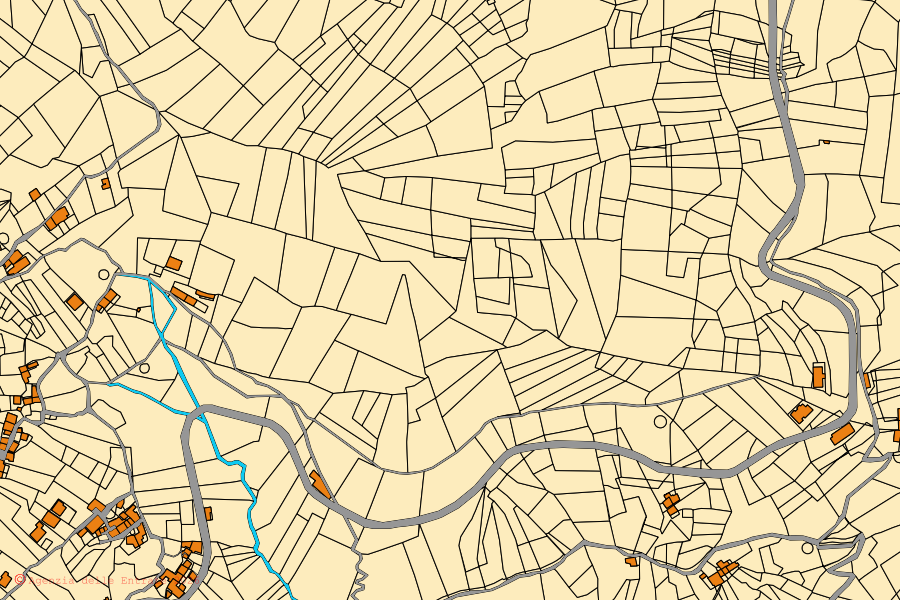 Mappa catastale del centro di Montagnareale: particelle e fabbricati, cartografia Agenzia delle Entrate