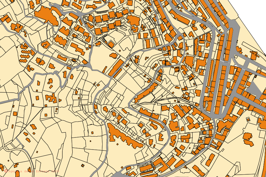 Mappa catastale del centro di Monte Argentario: particelle e fabbricati, cartografia Agenzia delle Entrate