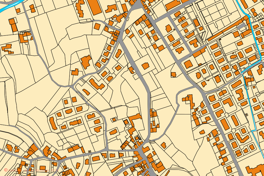 Mappa catastale del centro di Montecchia di Crosara: particelle e fabbricati, cartografia Agenzia delle Entrate