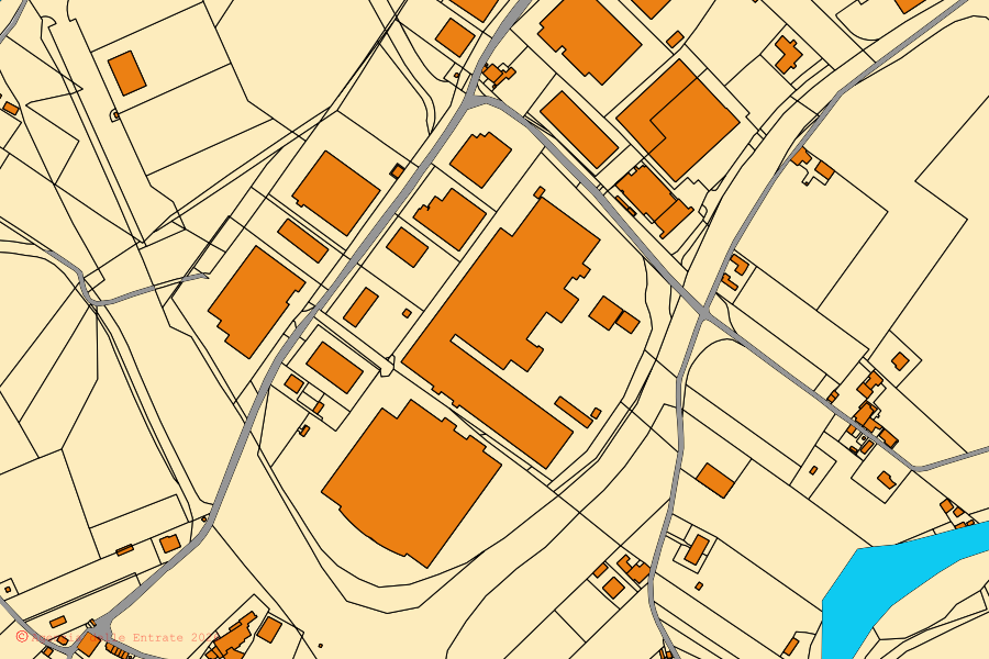 Mappa catastale del centro di Montone: particelle e fabbricati, cartografia Agenzia delle Entrate