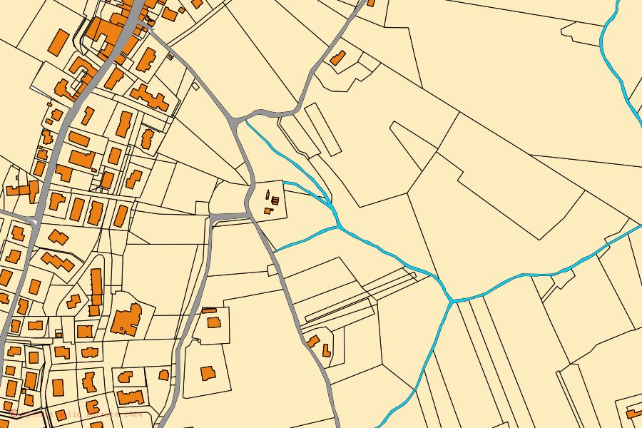 Mappa catastale del centro di Morro d'Alba: particelle e fabbricati, cartografia Agenzia delle Entrate