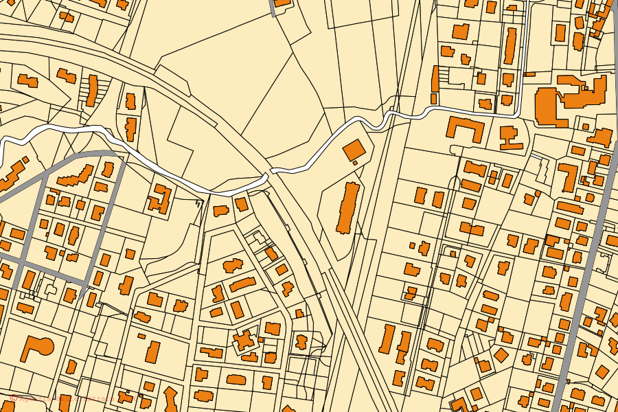 Mappa catastale del centro di Mozzo: particelle e fabbricati, cartografia Agenzia delle Entrate