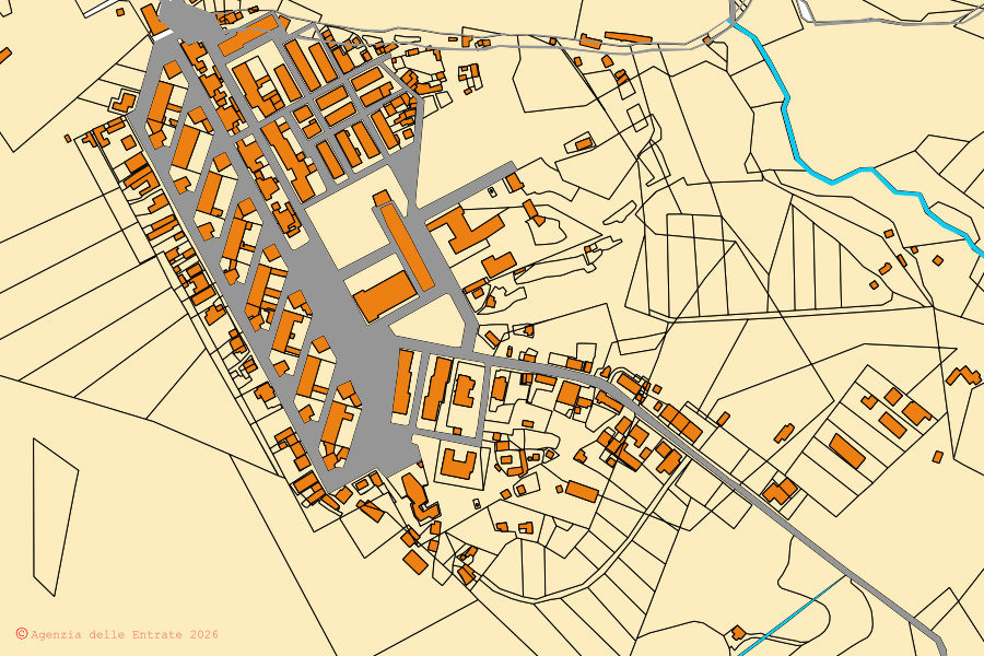 Mappa catastale del centro di Nardodipace: particelle e fabbricati, cartografia Agenzia delle Entrate