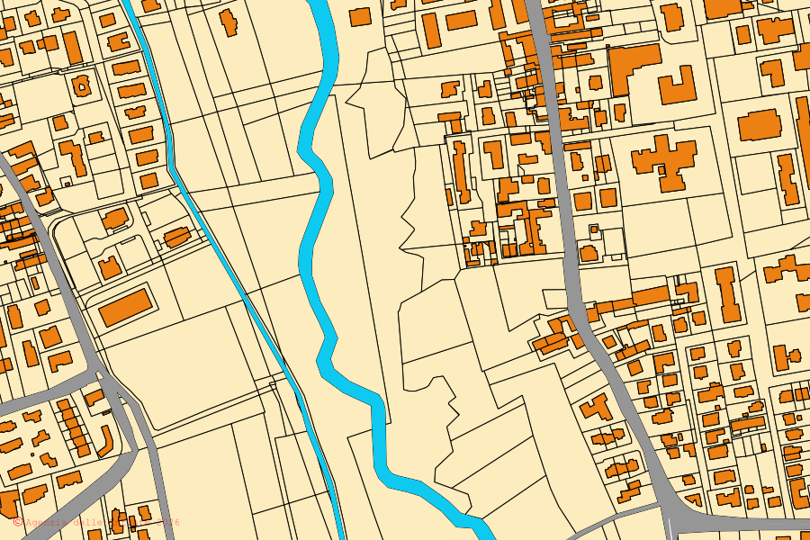 Mappa catastale del centro di Nogara: particelle e fabbricati, cartografia Agenzia delle Entrate
