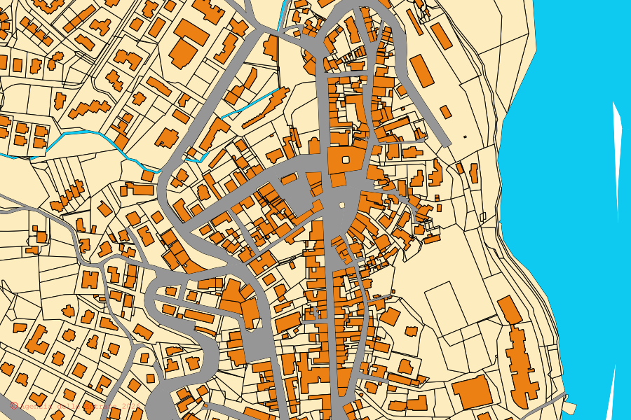 Mappa catastale del centro di Novafeltria: particelle e fabbricati, cartografia Agenzia delle Entrate