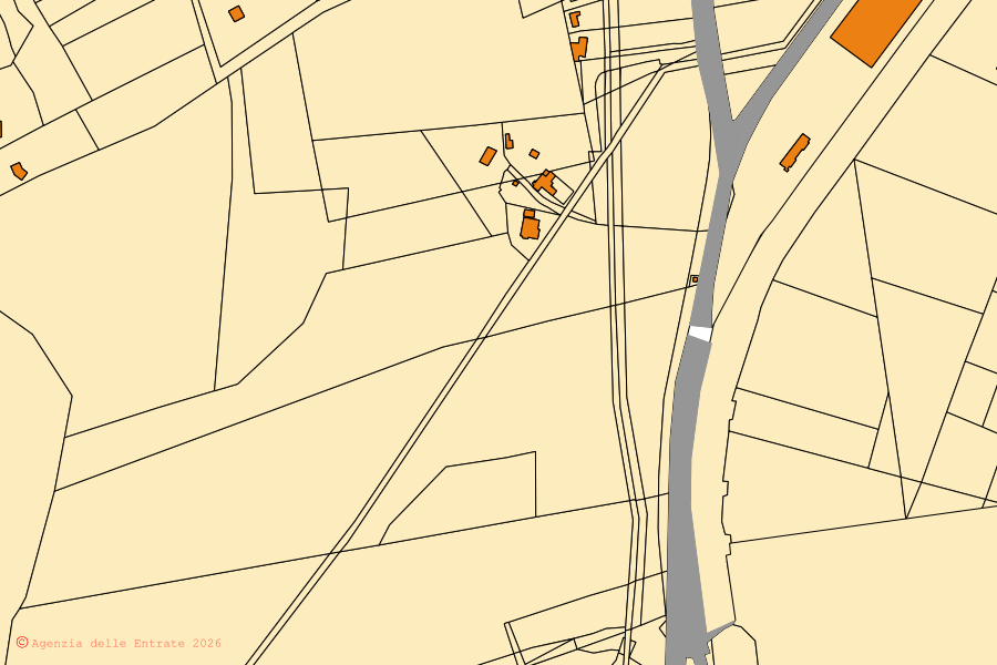 Mappa catastale del centro di Olbia: particelle e fabbricati, cartografia Agenzia delle Entrate