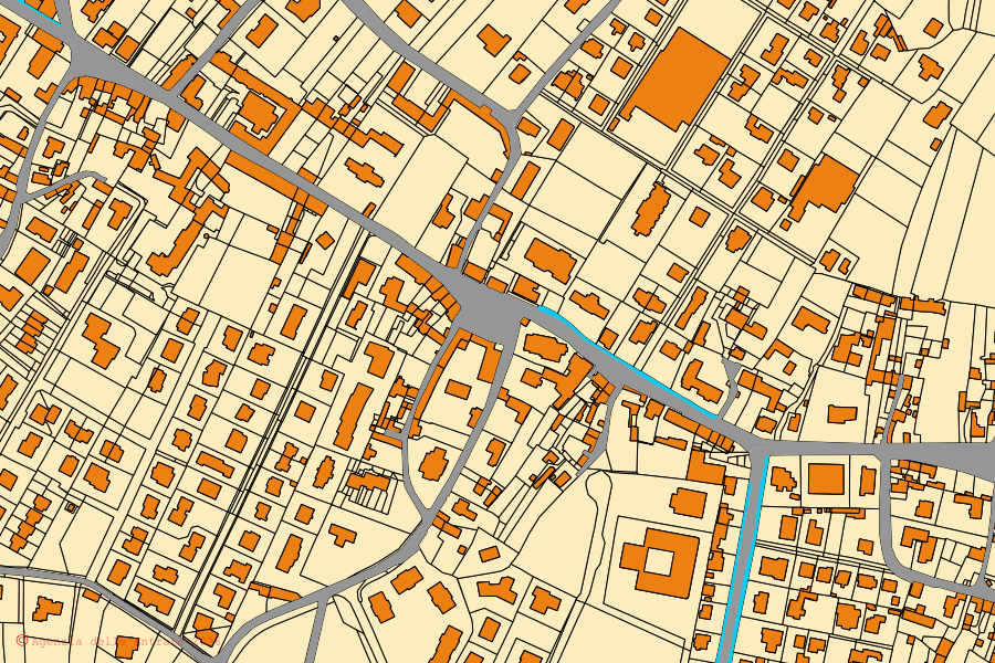 Mappa catastale del centro di Orsago: particelle e fabbricati, cartografia Agenzia delle Entrate