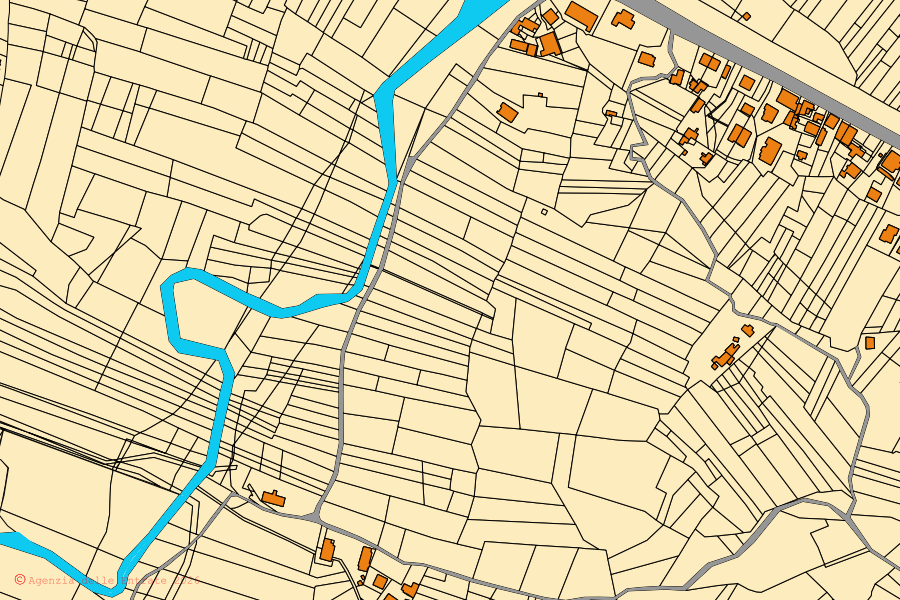 Mappa catastale del centro di Ortona: particelle e fabbricati, cartografia Agenzia delle Entrate