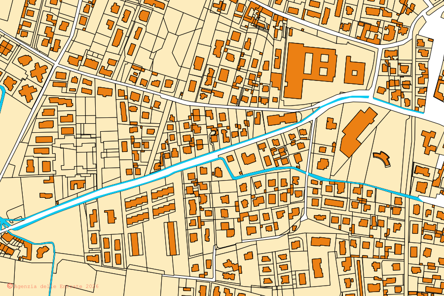 Mappa catastale del centro di Osio Sotto: particelle e fabbricati, cartografia Agenzia delle Entrate
