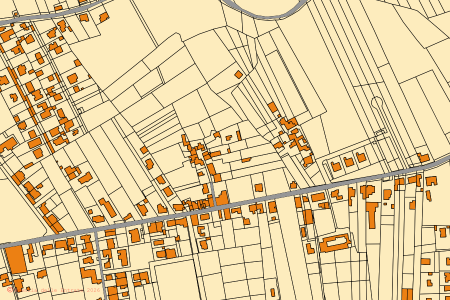Mappa catastale del centro di Paceco: particelle e fabbricati, cartografia Agenzia delle Entrate
