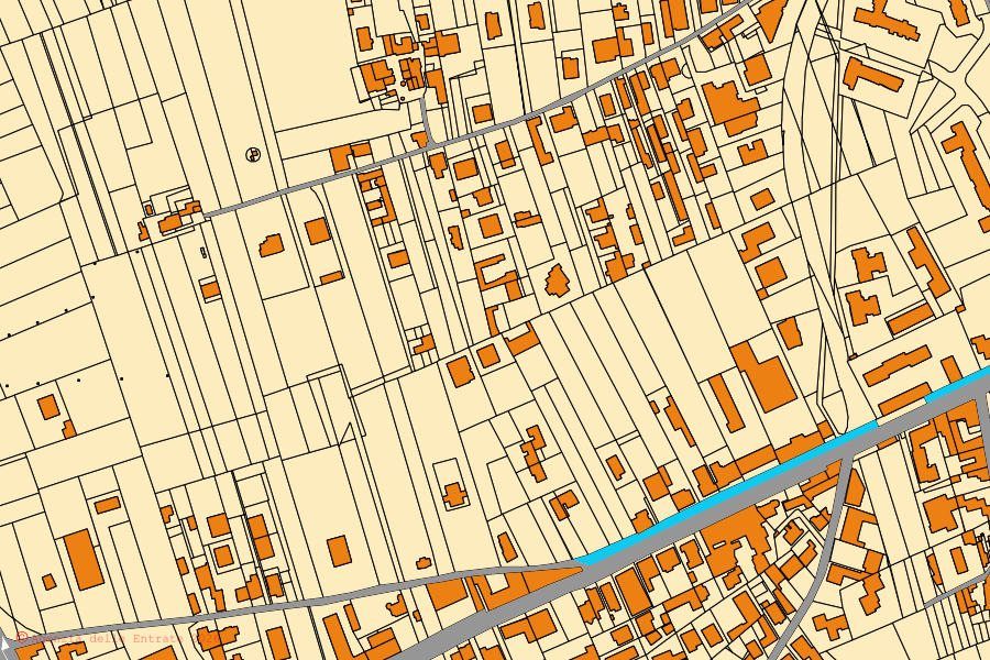 Mappa catastale del centro di Palma Campania: particelle e fabbricati, cartografia Agenzia delle Entrate
