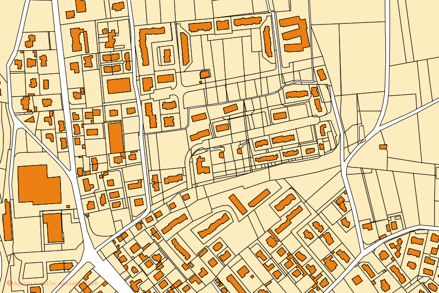Mappa catastale del centro di Palosco: particelle e fabbricati, cartografia Agenzia delle Entrate