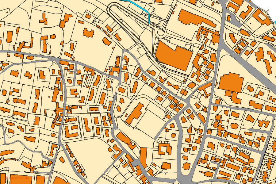 Mappa catastale del centro di Paratico: particelle e fabbricati, cartografia Agenzia delle Entrate
