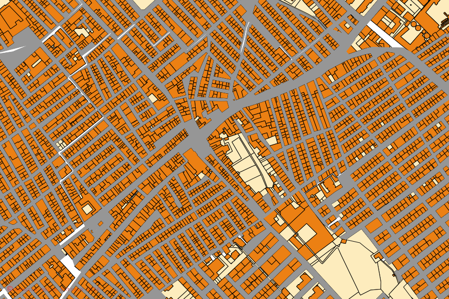 Mappa catastale del centro di Partinico: particelle e fabbricati, cartografia Agenzia delle Entrate