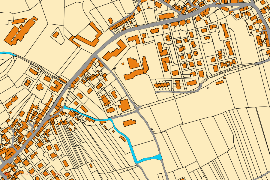 Mappa catastale del centro di Pederobba: particelle e fabbricati, cartografia Agenzia delle Entrate