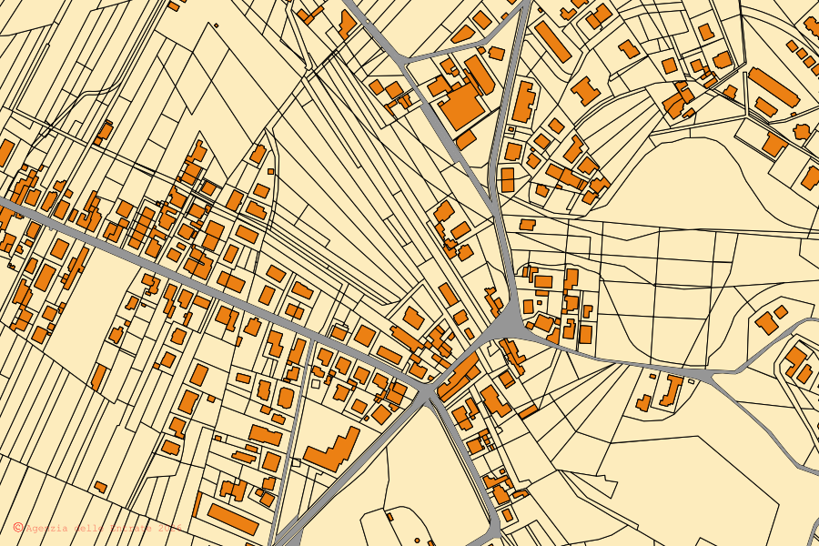Mappa catastale del centro di Pescara: particelle e fabbricati, cartografia Agenzia delle Entrate
