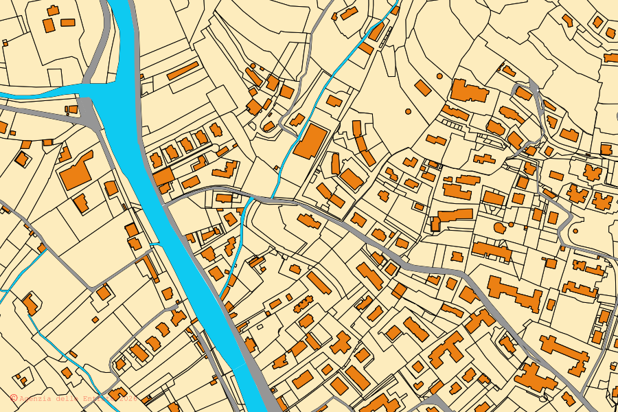 Mappa catastale del centro di Pietra Ligure: particelle e fabbricati, cartografia Agenzia delle Entrate