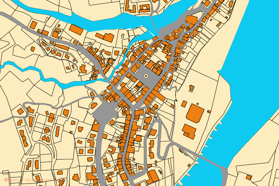 Mappa catastale del centro di Pievepelago: particelle e fabbricati, cartografia Agenzia delle Entrate