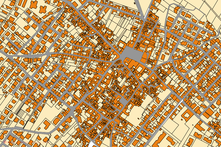 Mappa catastale del centro di Pignataro Maggiore: particelle e fabbricati, cartografia Agenzia delle Entrate