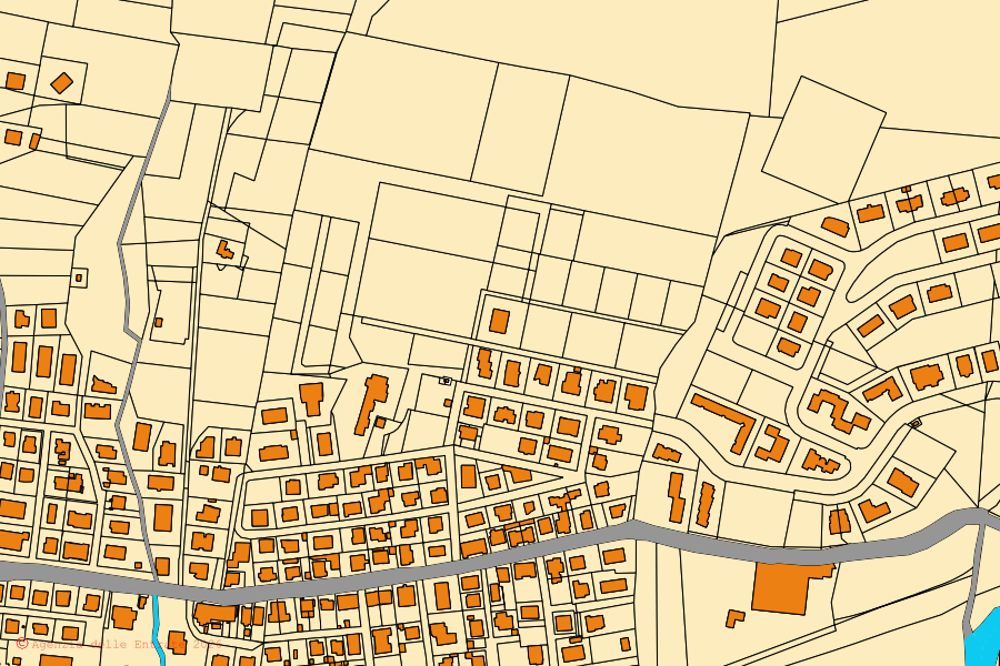 Mappa catastale del centro di Pineto: particelle e fabbricati, cartografia Agenzia delle Entrate