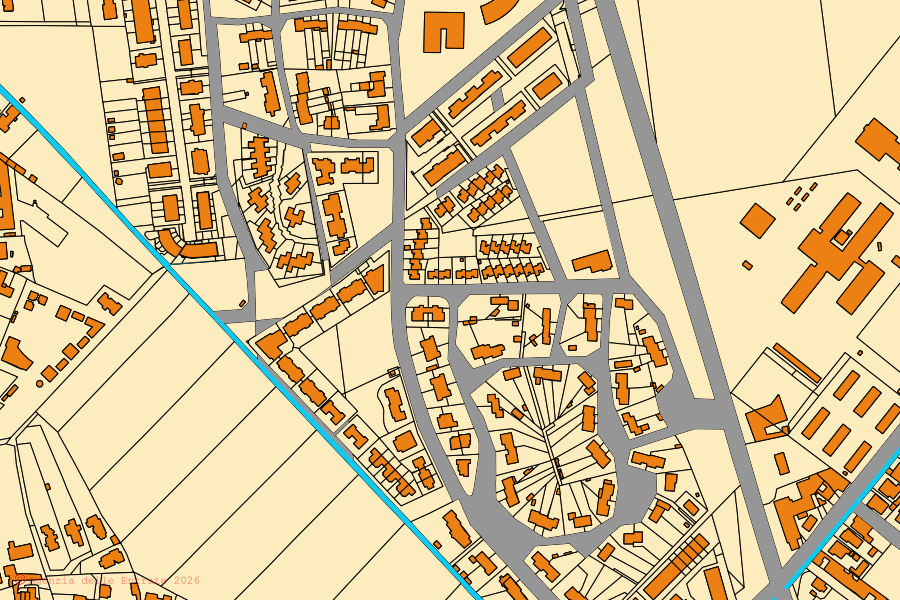 Mappa catastale del centro di Pisa: particelle e fabbricati, cartografia Agenzia delle Entrate