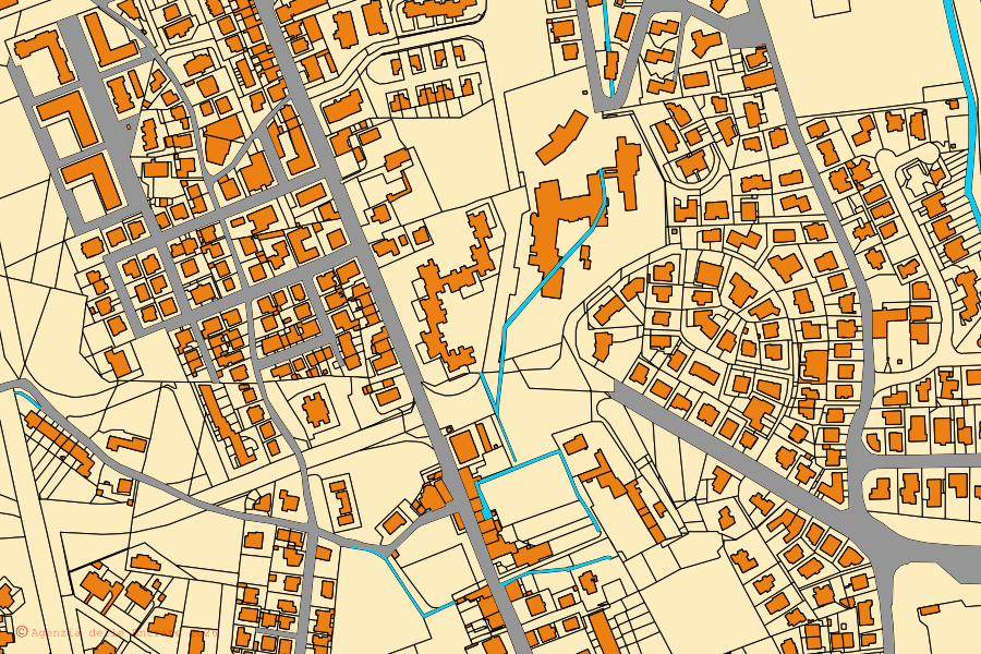 Mappa catastale del centro di Pistoia: particelle e fabbricati, cartografia Agenzia delle Entrate