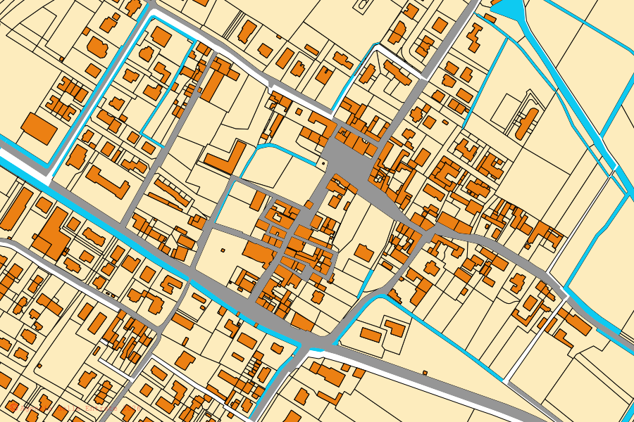 Mappa catastale del centro di Piubega: particelle e fabbricati, cartografia Agenzia delle Entrate