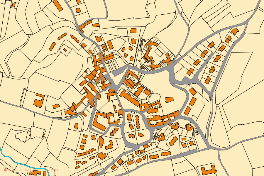 Mappa catastale del centro di Polpenazze del Garda: particelle e fabbricati, cartografia Agenzia delle Entrate