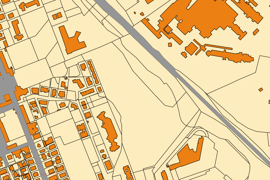 Mappa catastale del centro di Pomezia: particelle e fabbricati, cartografia Agenzia delle Entrate