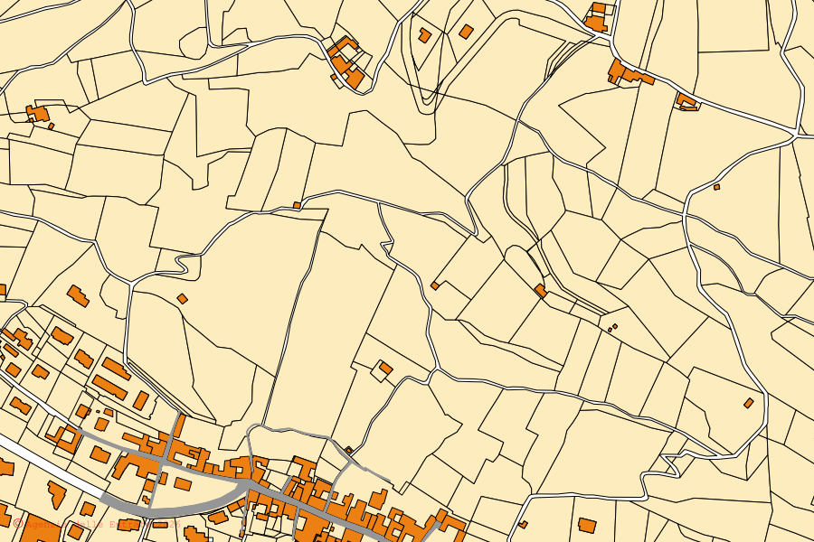 Mappa catastale del centro di Pontida: particelle e fabbricati, cartografia Agenzia delle Entrate