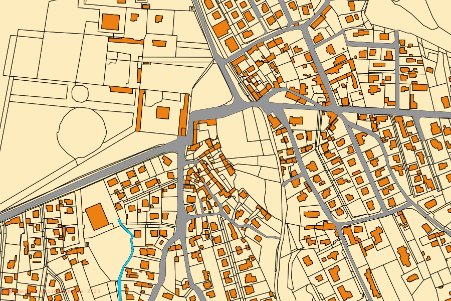 Mappa catastale del centro di Porcia: particelle e fabbricati, cartografia Agenzia delle Entrate