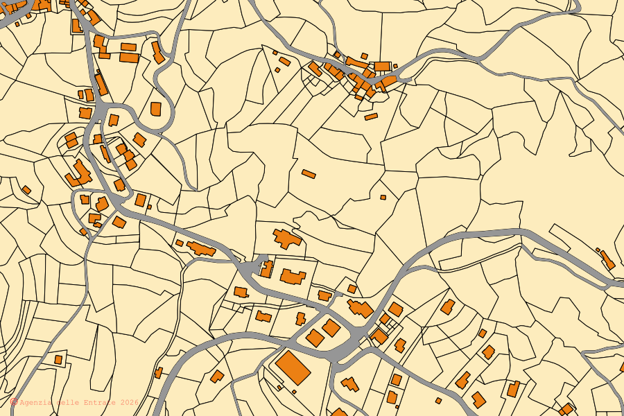 Mappa catastale del centro di Provaglio Val Sabbia: particelle e fabbricati, cartografia Agenzia delle Entrate