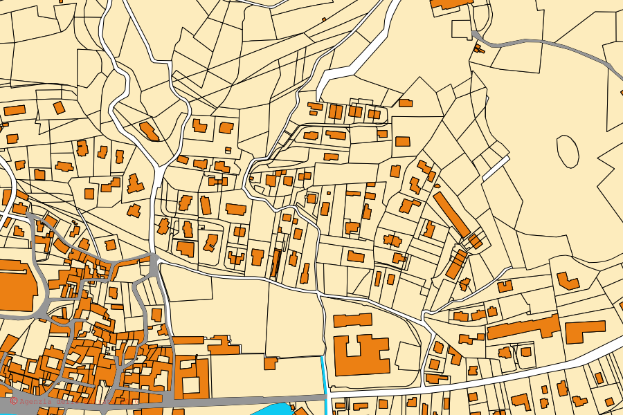 Mappa catastale del centro di Pusiano: particelle e fabbricati, cartografia Agenzia delle Entrate