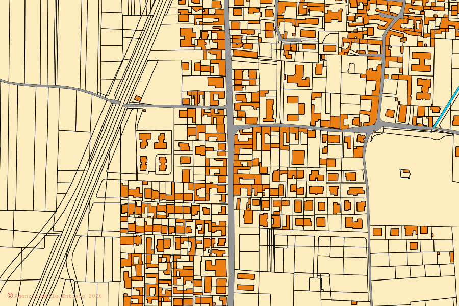 Mappa catastale del centro di Recale: particelle e fabbricati, cartografia Agenzia delle Entrate