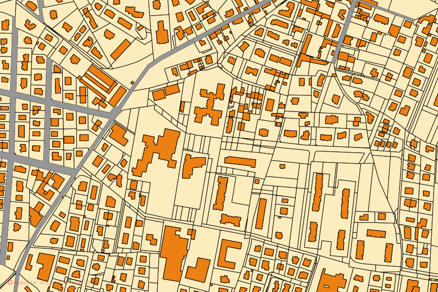 Mappa catastale del centro di Rivalta di Torino: particelle e fabbricati, cartografia Agenzia delle Entrate