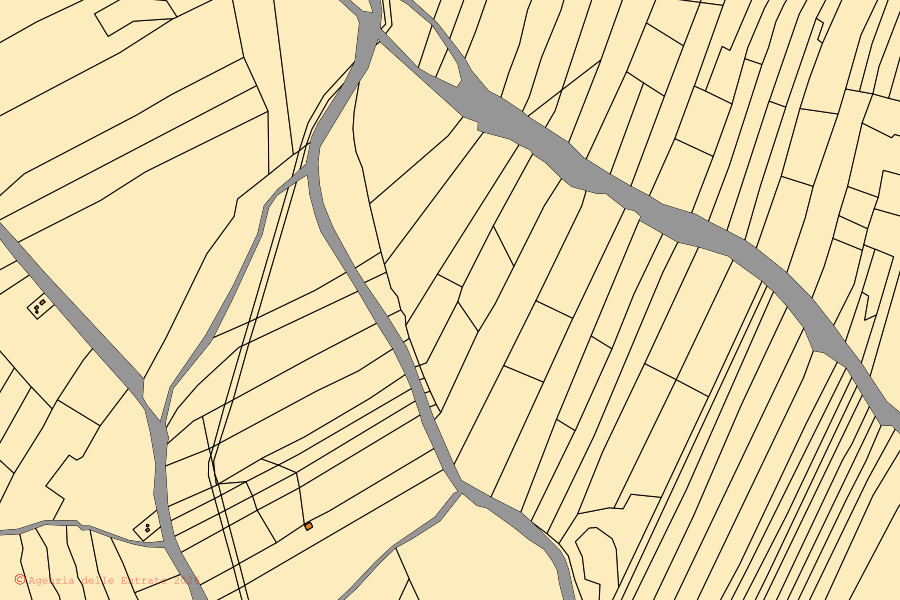 Mappa catastale del centro di Rocchetta Sant'Antonio: particelle e fabbricati, cartografia Agenzia delle Entrate