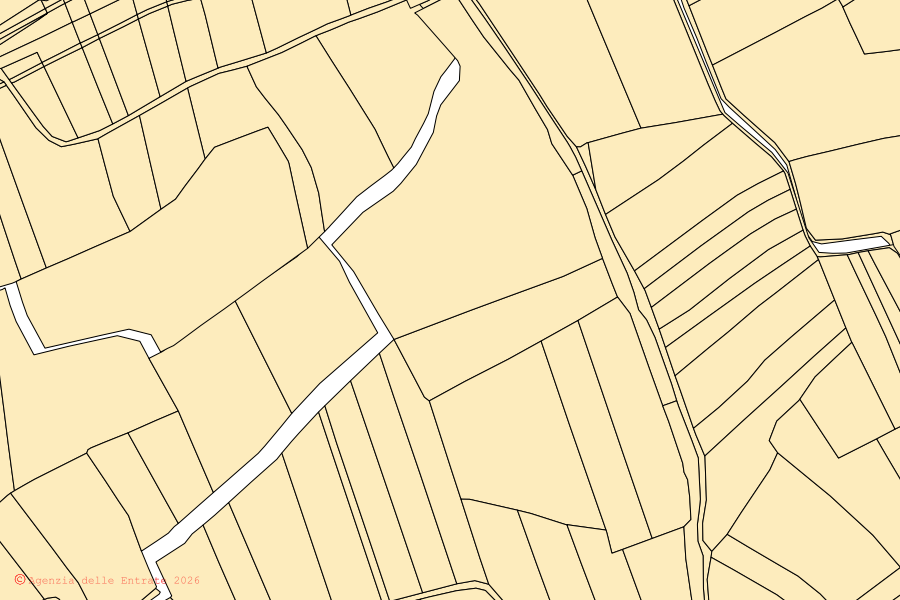 Mappa catastale del centro di Romans d'Isonzo: particelle e fabbricati, cartografia Agenzia delle Entrate