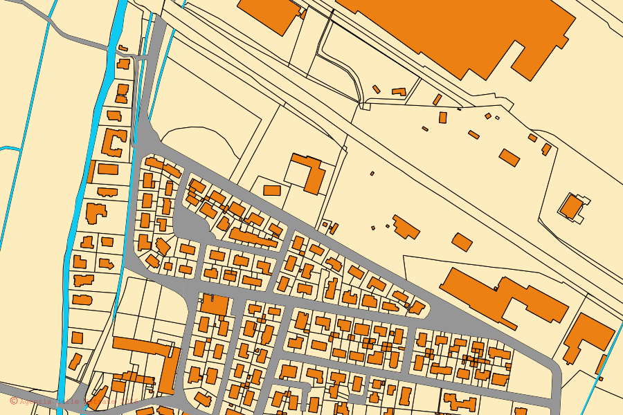 Mappa catastale del centro di Roncadelle: particelle e fabbricati, cartografia Agenzia delle Entrate