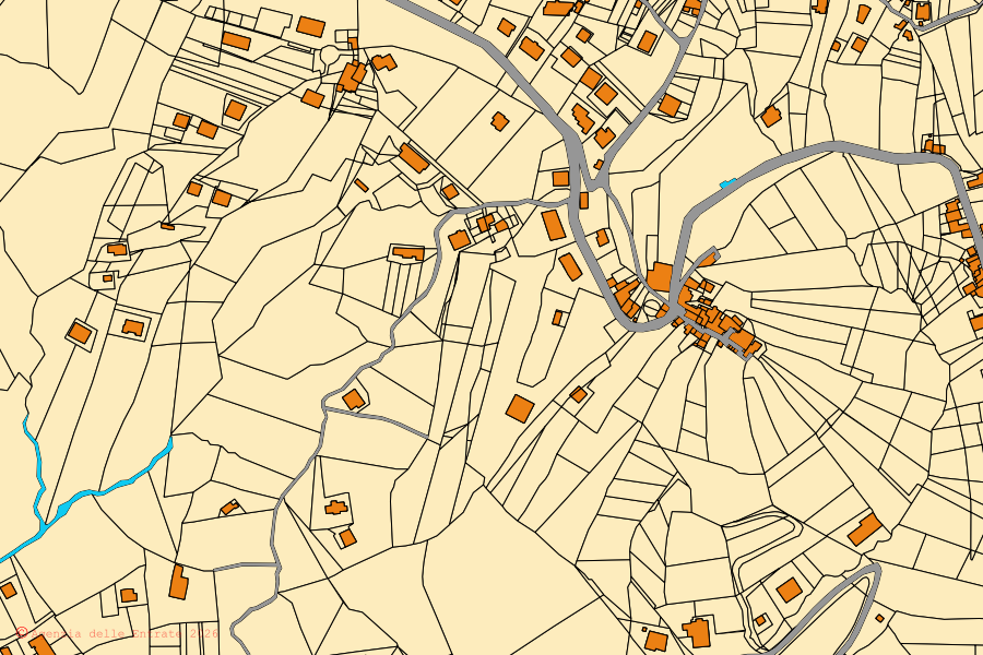 Mappa catastale del centro di Salerno: particelle e fabbricati, cartografia Agenzia delle Entrate