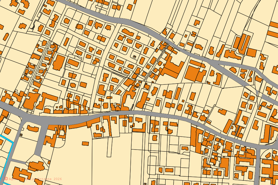 Mappa catastale del centro di Salizzole: particelle e fabbricati, cartografia Agenzia delle Entrate