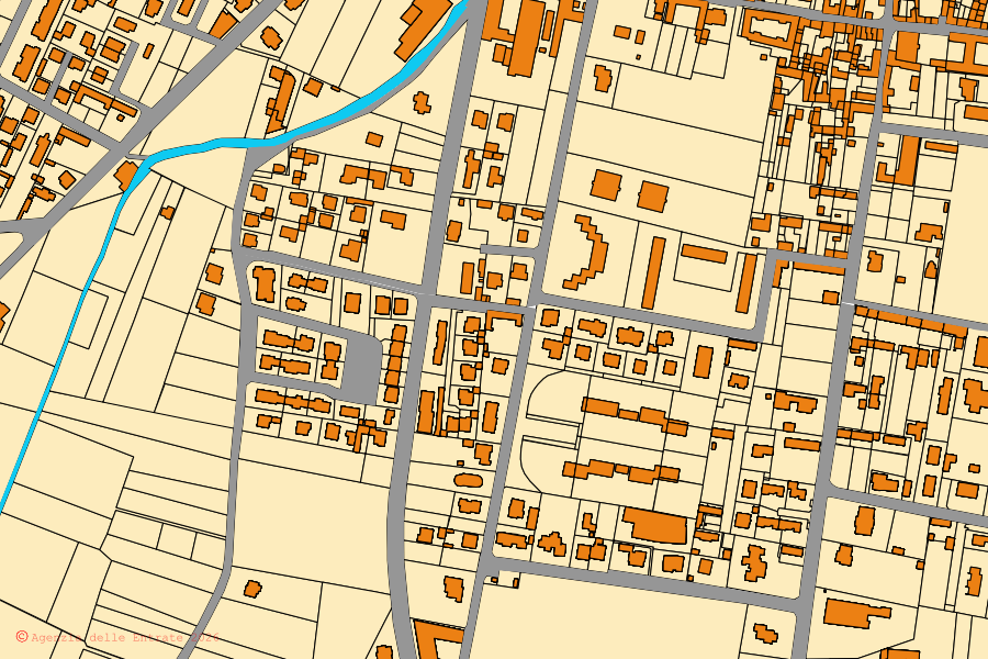 Mappa catastale del centro di Samarate: particelle e fabbricati, cartografia Agenzia delle Entrate