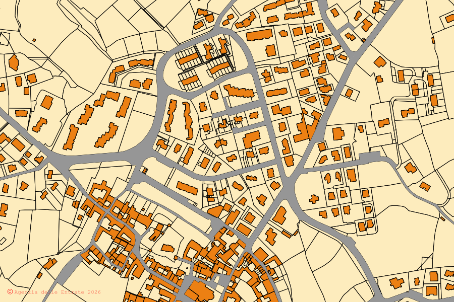 Mappa catastale del centro di San Felice del Benaco: particelle e fabbricati, cartografia Agenzia delle Entrate