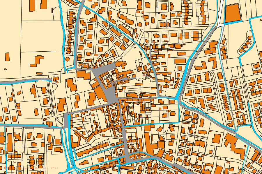Mappa catastale del centro di San Genesio ed Uniti: particelle e fabbricati, cartografia Agenzia delle Entrate