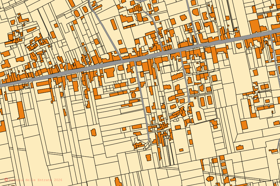 Mappa catastale del centro di San Gennaro Vesuviano: particelle e fabbricati, cartografia Agenzia delle Entrate