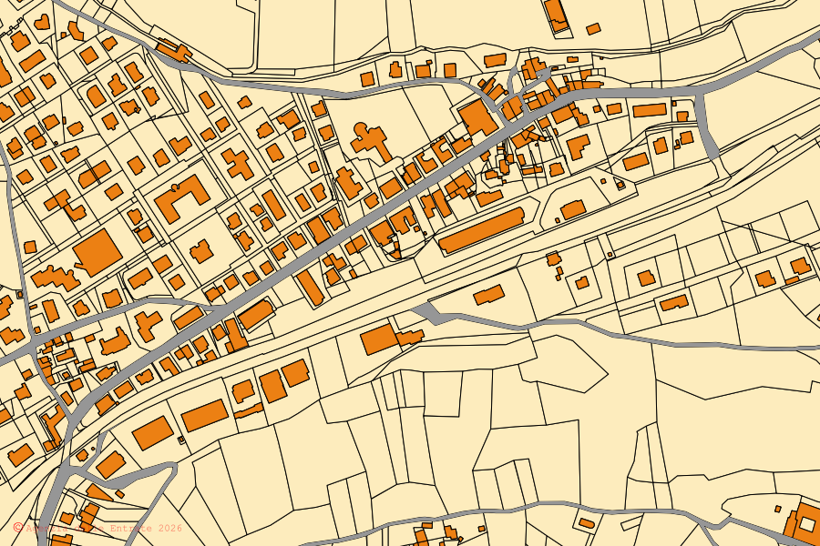 Mappa catastale del centro di San Leo: particelle e fabbricati, cartografia Agenzia delle Entrate