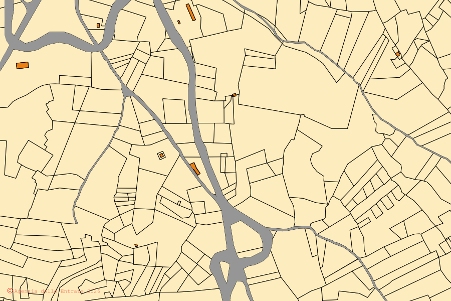 Mappa catastale del centro di San Marco la Catola: particelle e fabbricati, cartografia Agenzia delle Entrate